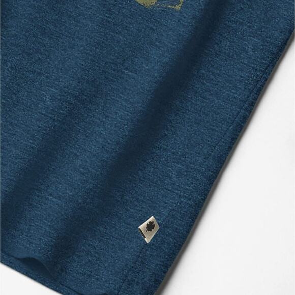 O Lucky Brand Blue Green Tropical Leaf Print Graphic Short Sleeve T-Shirt NWT 6 - Picture 6 of 7